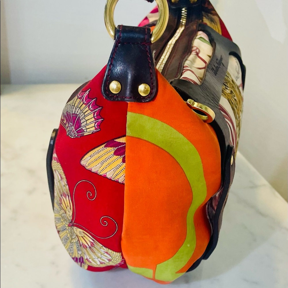 Salvatore Ferragamo Multicolor Leopard Print Shoulder Bag - Picture 5 of 14
